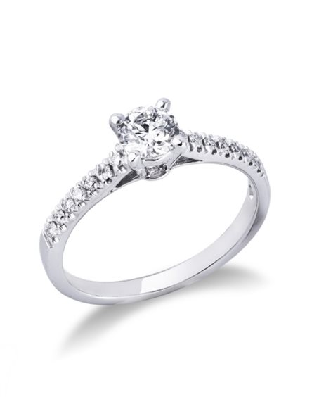 Anello Promesse Donna in Oro bianco 0.26 Ct TH25026-16 - TH25026-16